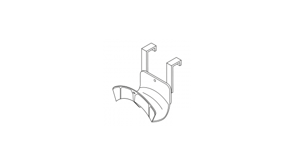 Kabel- / Schlauchaufhängung - ideal zur Lagerung von Elektrokabeln, Ketten, Drahtseilen, Schläuchen, B 207 mm, H 267 mm, T 206 mm, Aluminium