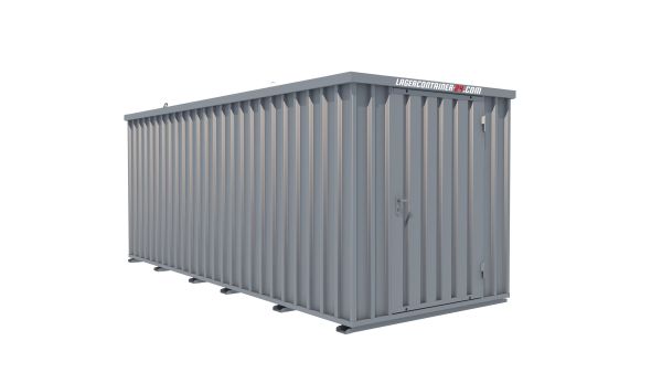 Lagercontainer - Schnellbaucontainer 10 qm, L5100xB2100 mm, Höhe 2100 mm, Einflügeltür mittig in Breitseite, Boden OSB 3 Platte, verzinkt